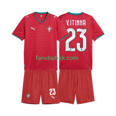Fotballdrakt Portugal Vitinha 23 World Cup Barn Hjemmetrøye 2026 Kortermet